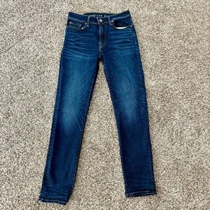 American Eagle Outfitters Men's Dark Blue Skinny Jeans